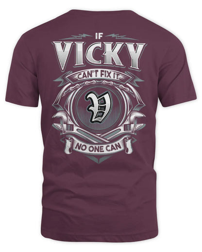 VICKY AP81-K4-626 - Personalized Ahmed Quote Apparel “If Ahmed Can't Fix It, No One Can” - Unisex Standard T-Shirt - Maroon