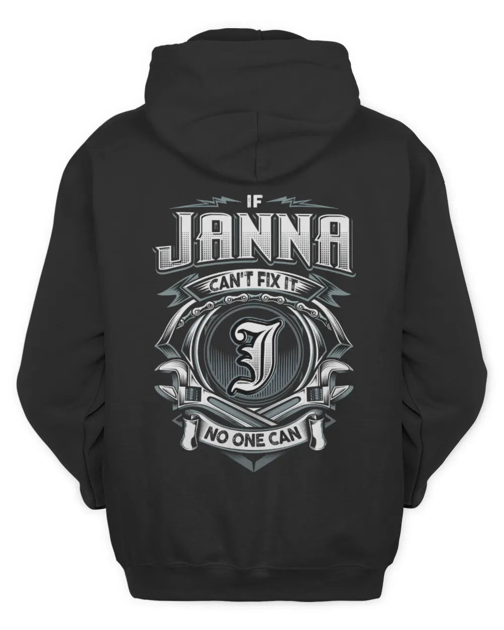 JANNA AP81-K4-626 - Personalized Ahmed Quote Apparel “If Ahmed Can't Fix It, No One Can” - Unisex Hoodie - Black