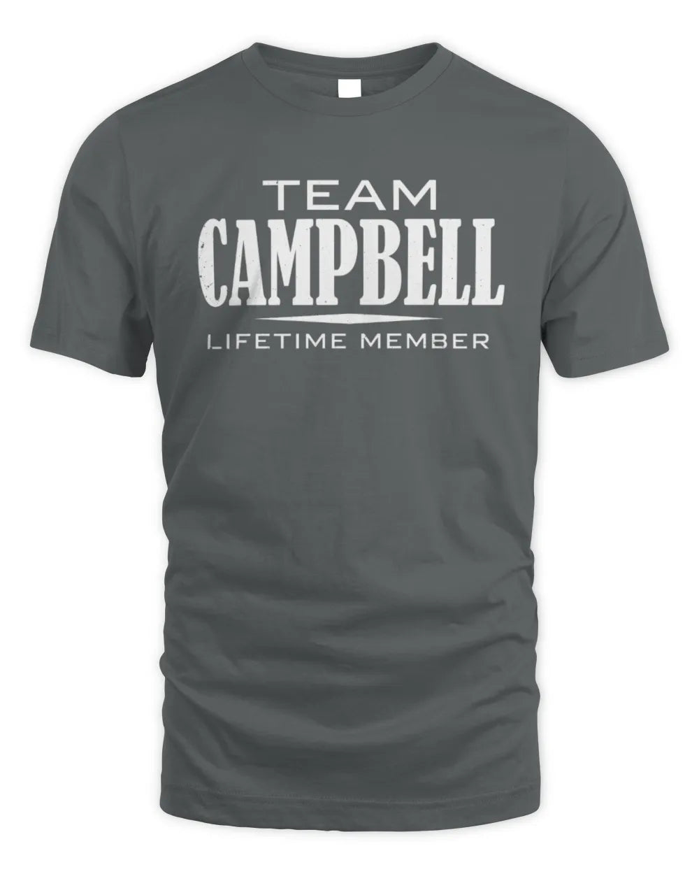 CAMPBELL BL62-K4-128 - Personalized “Team NAME Lifetime Member” - Unisex Standard T-Shirt - Charcoal