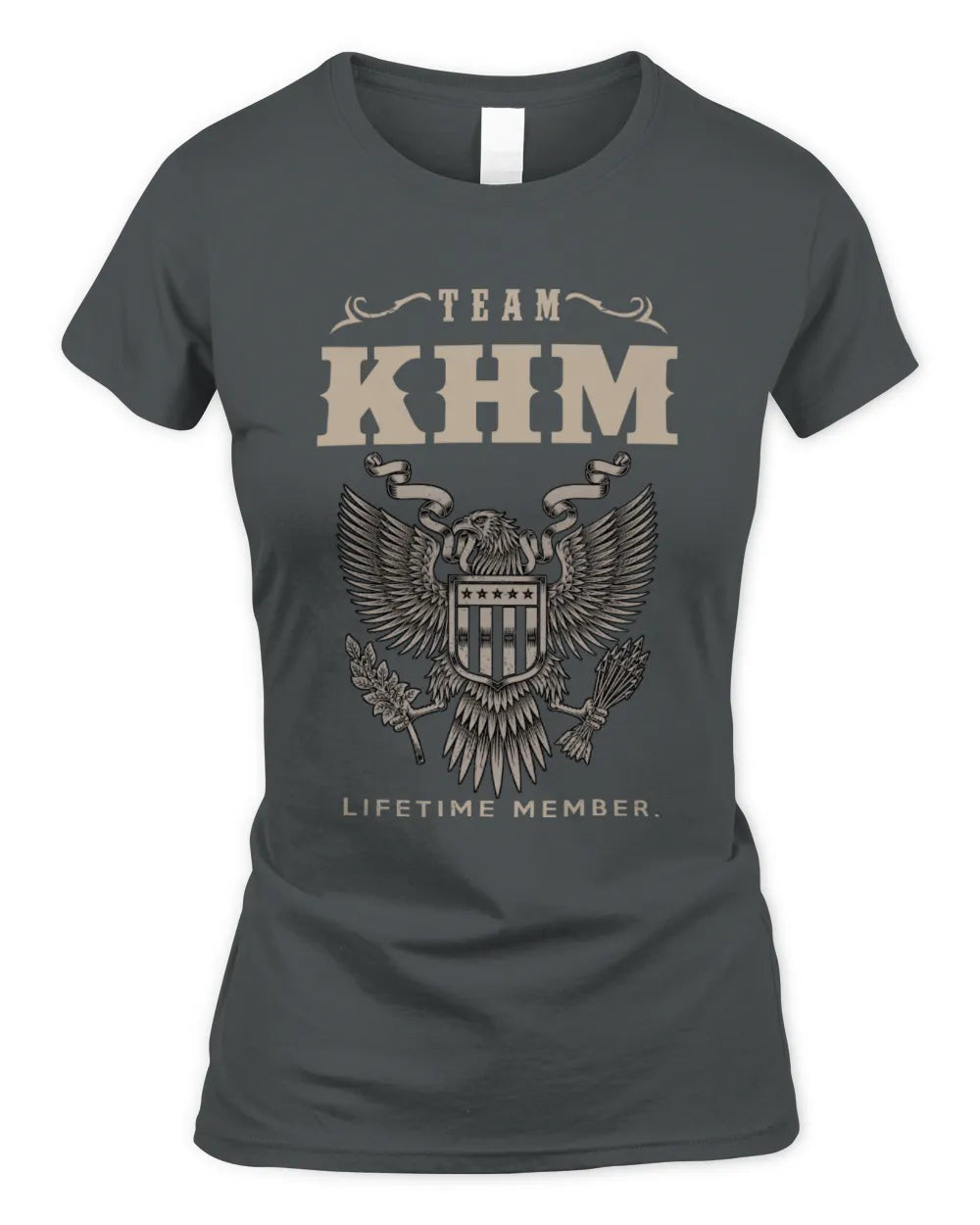 KHM TP06-K82 – Personalized Classic Style Apparel “Team NAME Lifetime Member” - Women's Standard T-Shirt - Charcoal