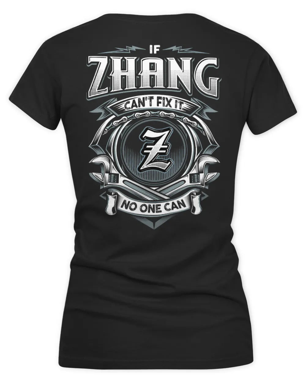 ZHANG AP81-K4-626 - Personalized Ahmed Quote Apparel “If Ahmed Can't Fix It, No One Can” - Women's V-Neck T-Shirt - Black