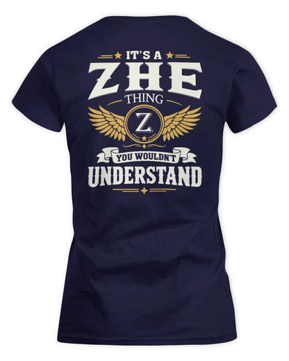 ZHE KT06-M008 It’s a [NAME] Thing – You Wouldn’t Understand | Personalized Vintage T-Shirt - Women's Standard T-Shirt - Navy