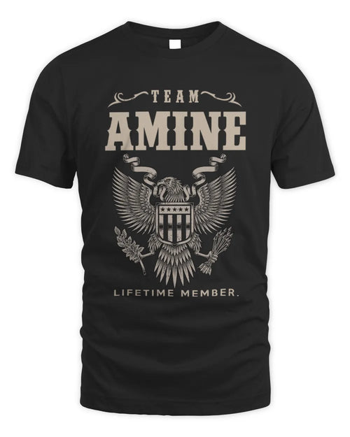 AMINE TP06-K82 – Personalized Classic Style Apparel “Team NAME Lifetime Member” - Unisex Standard T-Shirt - Black