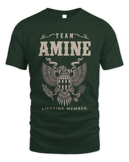 AMINE TP06-K82 – Personalized Classic Style Apparel “Team NAME Lifetime Member” - Unisex Standard T-Shirt - Forest Green