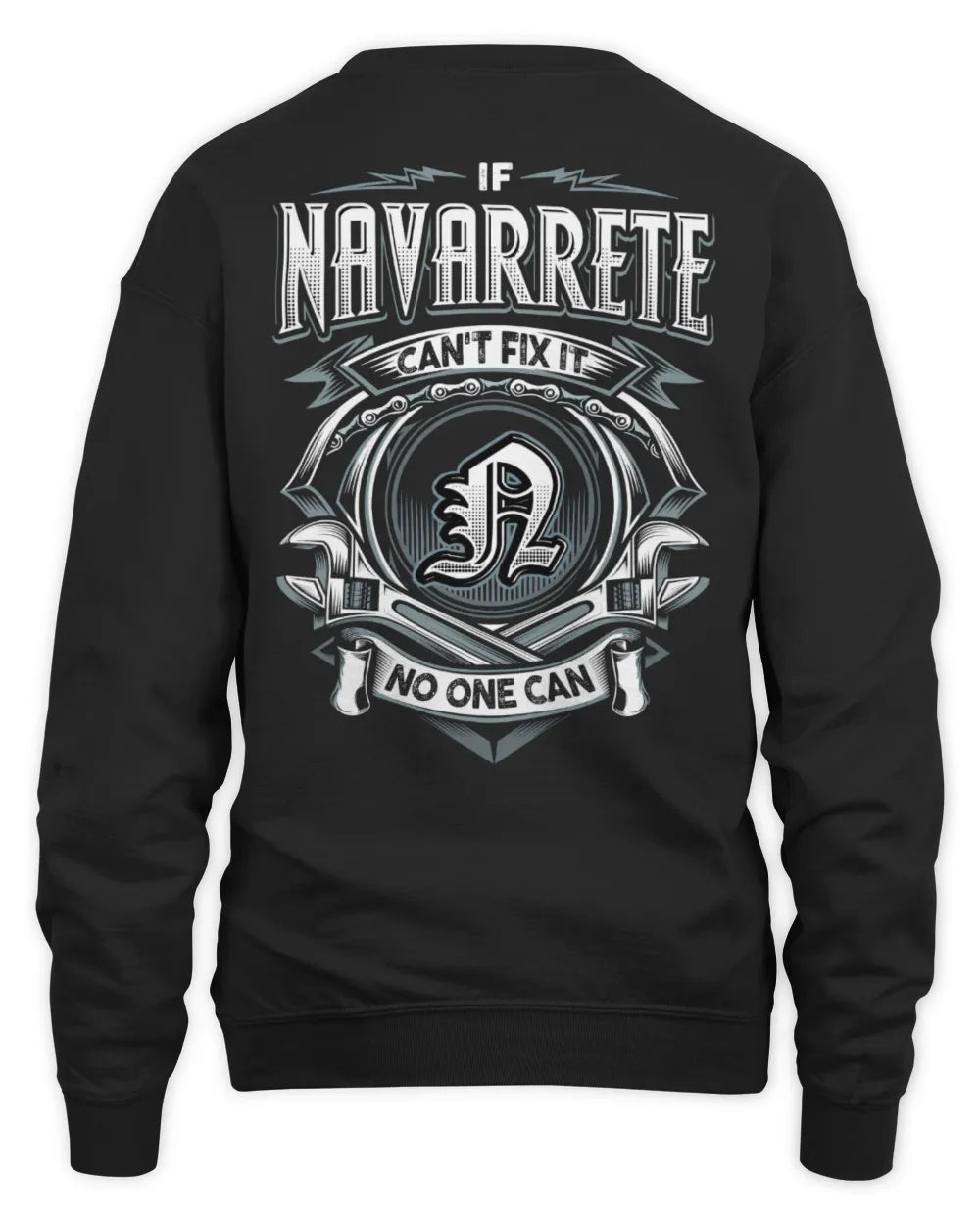 NAVARRETE AP81-K4-626 - Personalized Ahmed Quote Apparel “If Ahmed Can't Fix It, No One Can” - Unisex Sweatshirt - Black