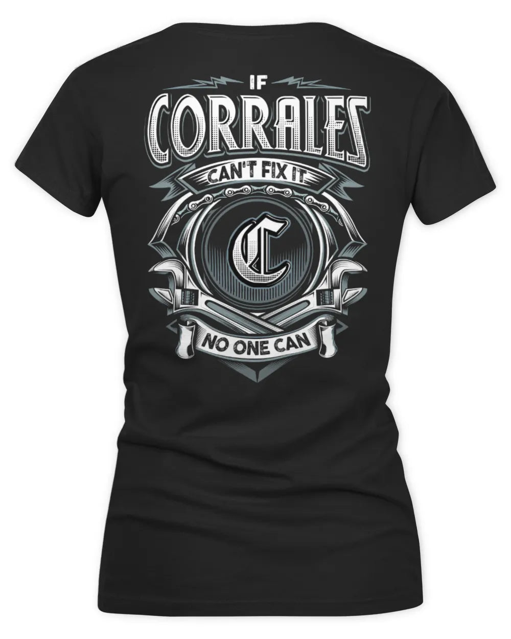CORRALES AP81-K4-626 - Personalized Ahmed Quote Apparel “If Ahmed Can't Fix It, No One Can” - Women's V-Neck T-Shirt - Black