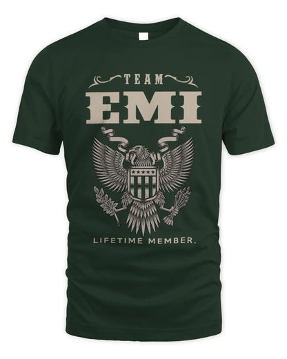 EMI TP06-K82 – Personalized Classic Style Apparel “Team NAME Lifetime Member” - Unisex Standard T-Shirt - Forest Green