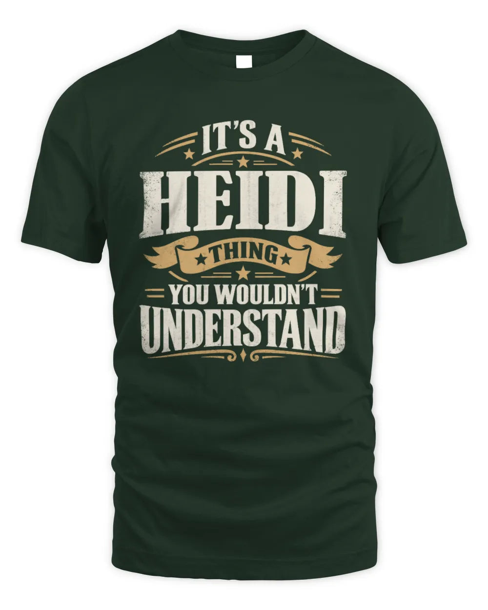 HEIDI P08 TH51 - Personalized “It’s a/an [NAME] Thing – You Wouldn’t Understand” Shirt - Unisex Standard T-Shirt - Forest Green