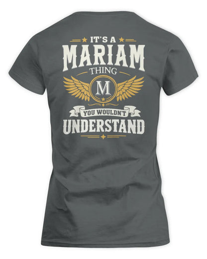MARIAM KT06-M008 It’s a [NAME] Thing – You Wouldn’t Understand | Personalized Vintage T-Shirt - Women's Standard T-Shirt - Charcoal