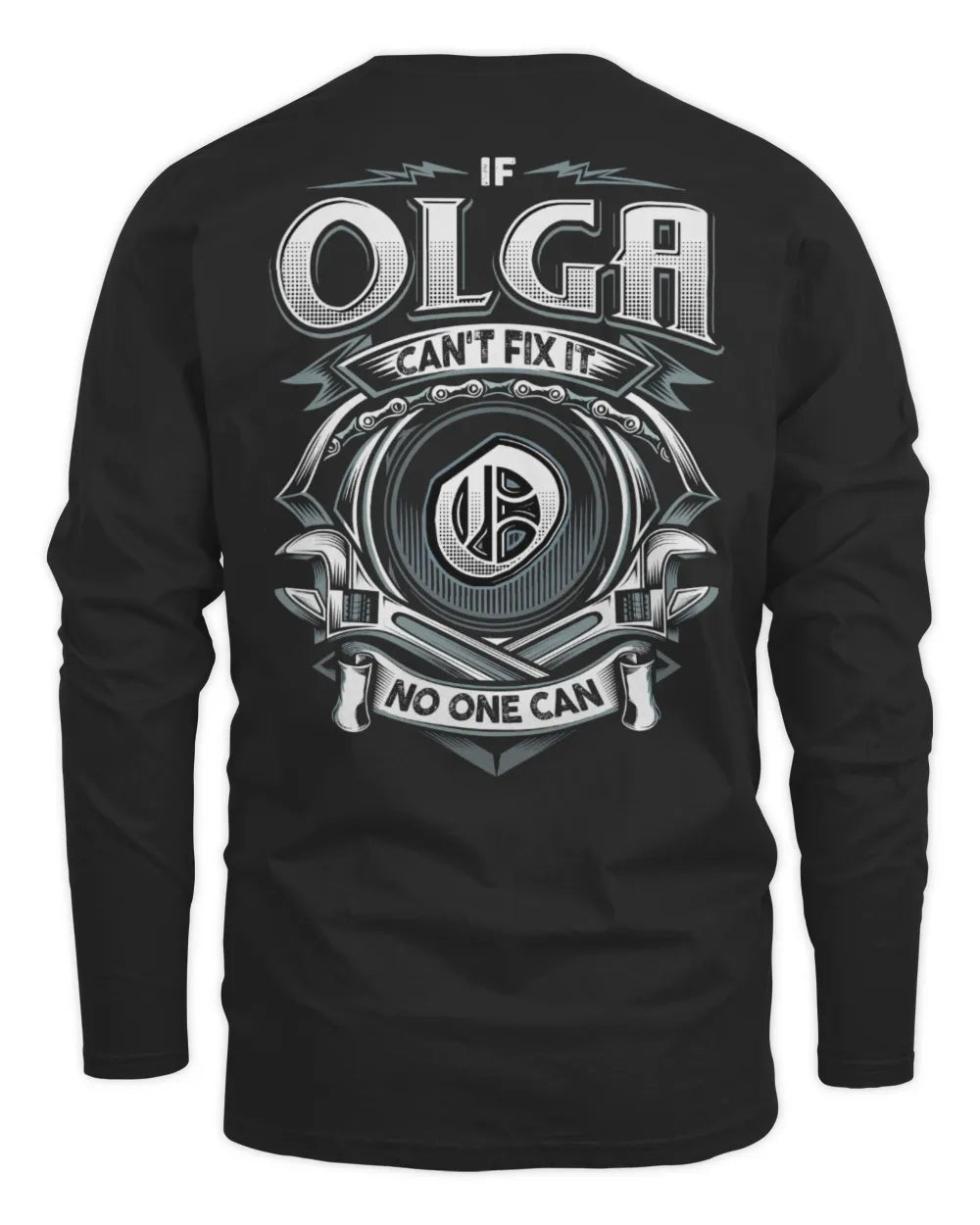 OLGA AP81-K4-626 - Personalized Ahmed Quote Apparel “If Ahmed Can't Fix It, No One Can” - Men's Long Sleeved T-Shirt - Black