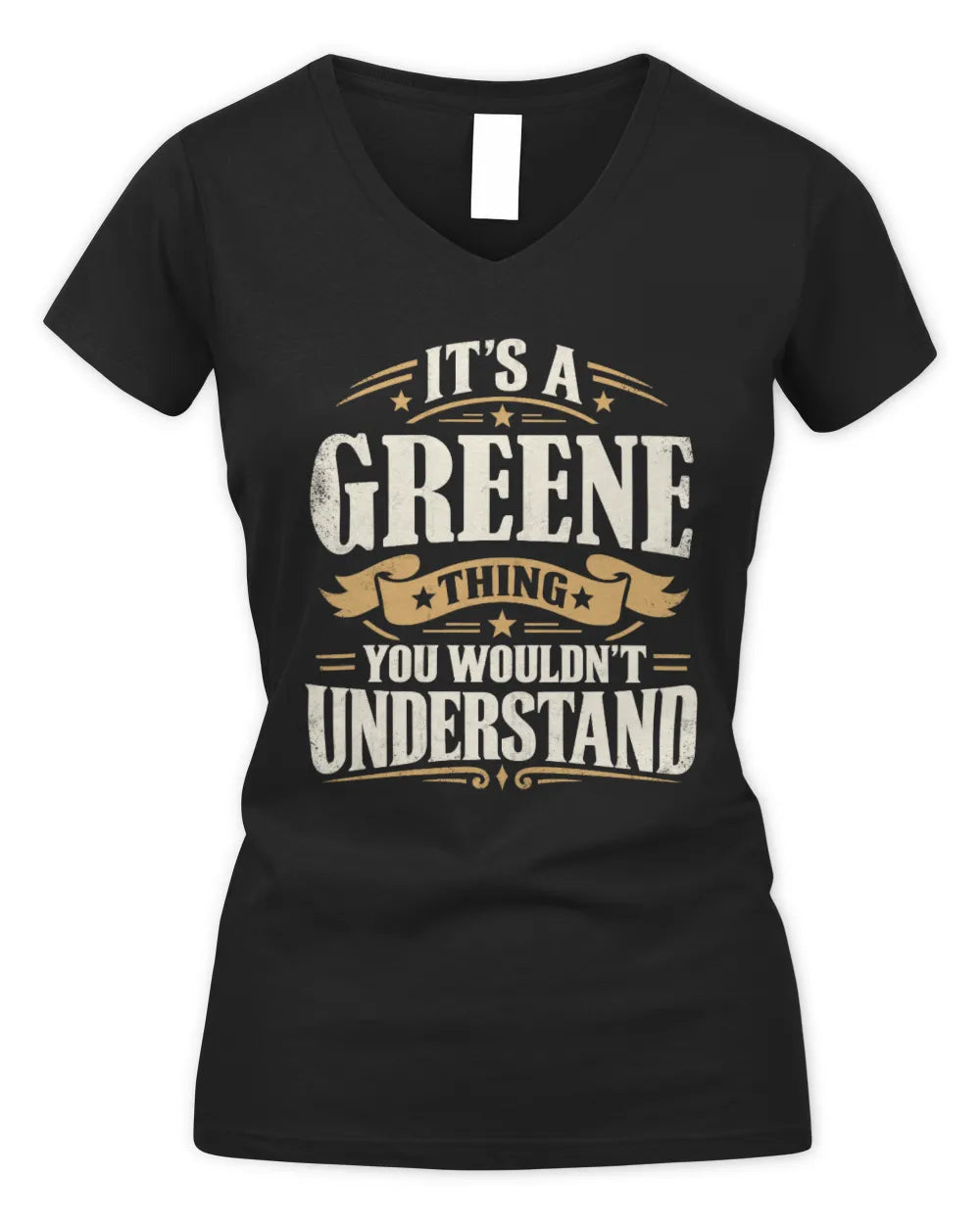 GREENE P08 TH51 - Personalized “It’s a/an [NAME] Thing – You Wouldn’t Understand” Shirt - Women's V-Neck T-Shirt - Black