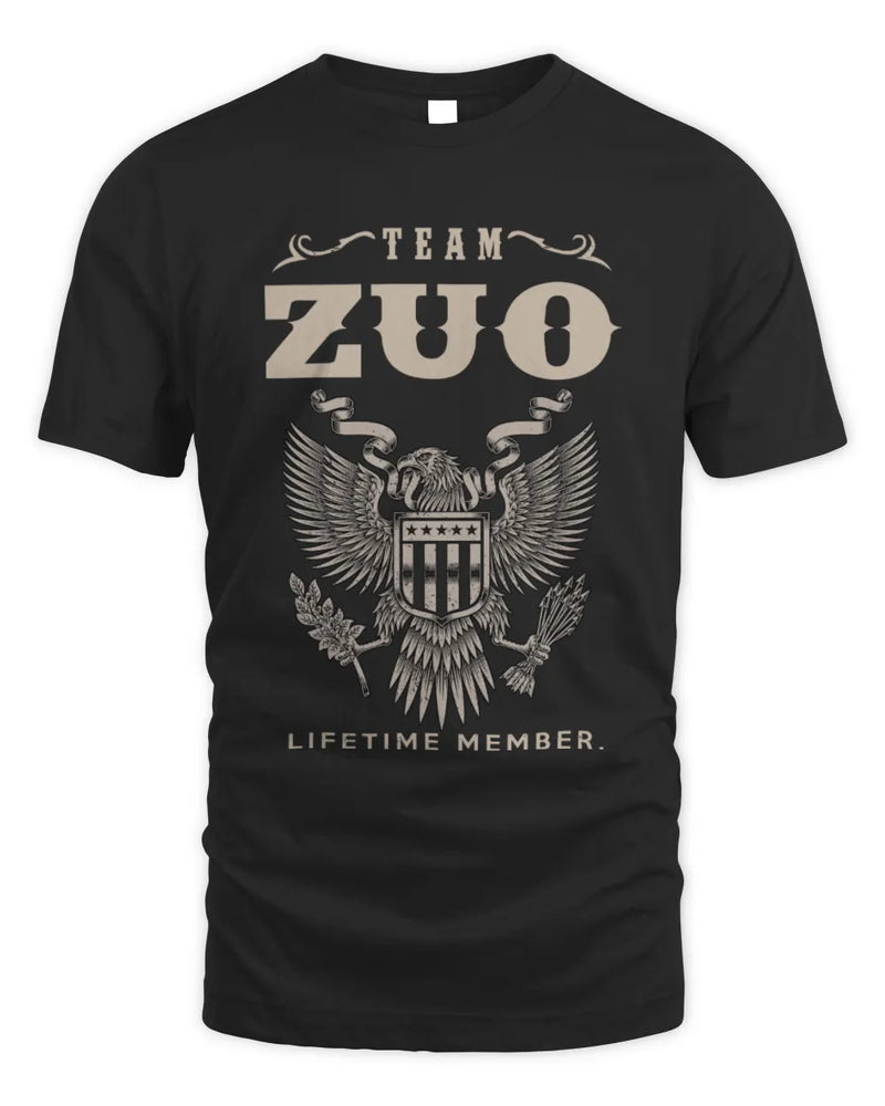 ZUO TP06-K82 – Personalized Classic Style Apparel “Team NAME Lifetime Member” - Unisex Standard T-Shirt - Black