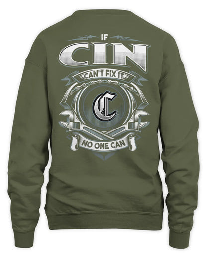 CIN AP81-K4-626 - Personalized Ahmed Quote Apparel “If Ahmed Can't Fix It, No One Can” - Unisex Sweatshirt - Military Green