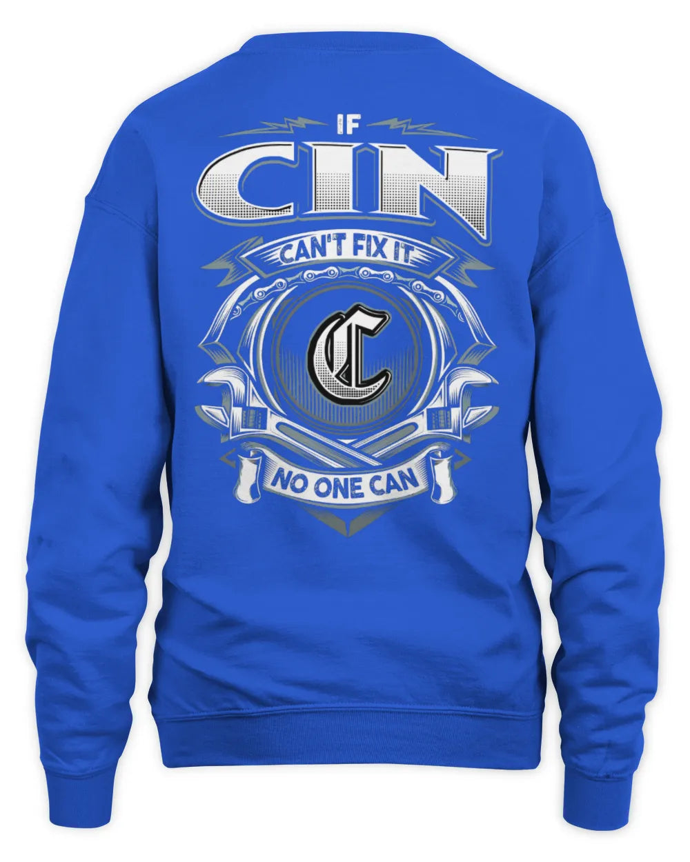 CIN AP81-K4-626 - Personalized Ahmed Quote Apparel “If Ahmed Can't Fix It, No One Can” - Unisex Sweatshirt - Royal