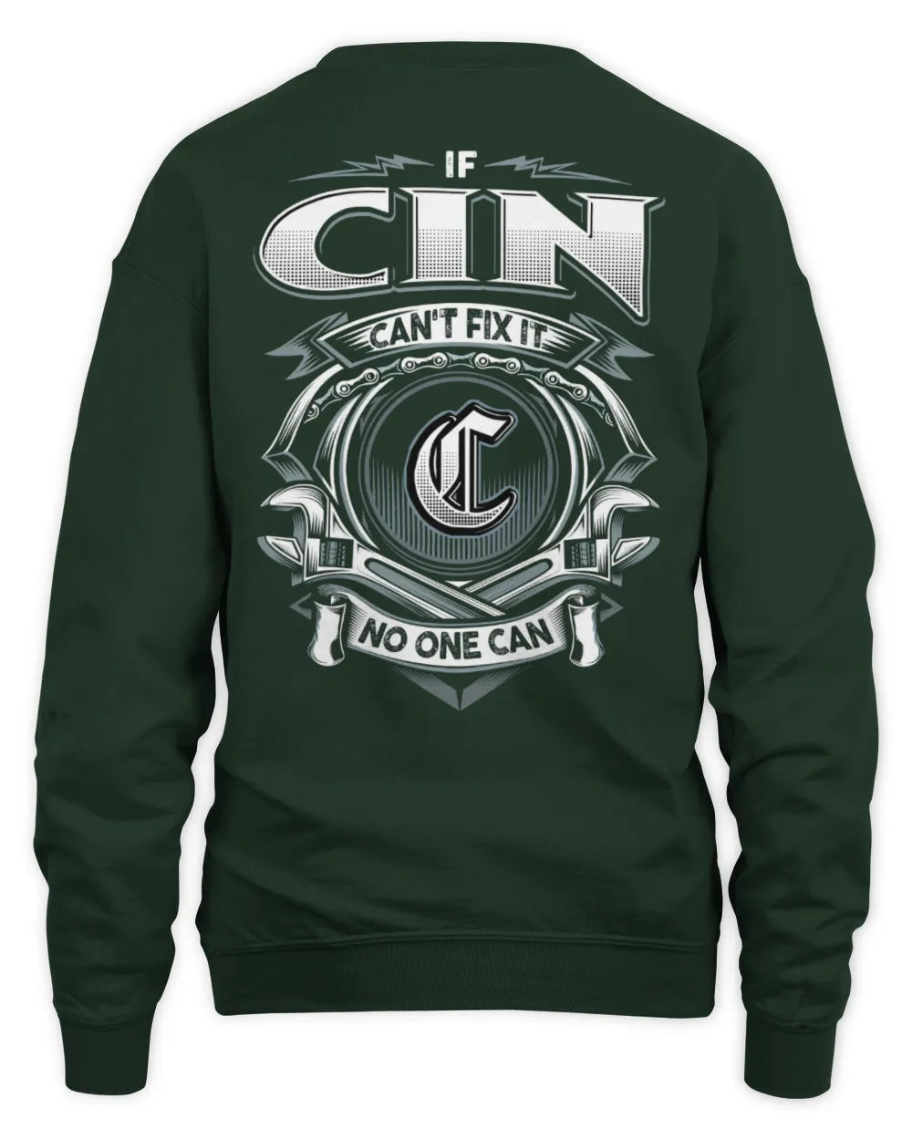 CIN AP81-K4-626 - Personalized Ahmed Quote Apparel “If Ahmed Can't Fix It, No One Can” - Unisex Sweatshirt - Forest Green