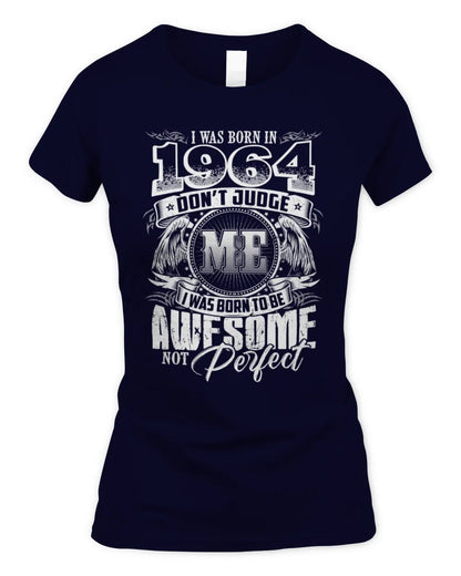 1964 HH89-K2 – Awesome Birth Year Quote T-Shirt - Women's Standard T-Shirt - Navy