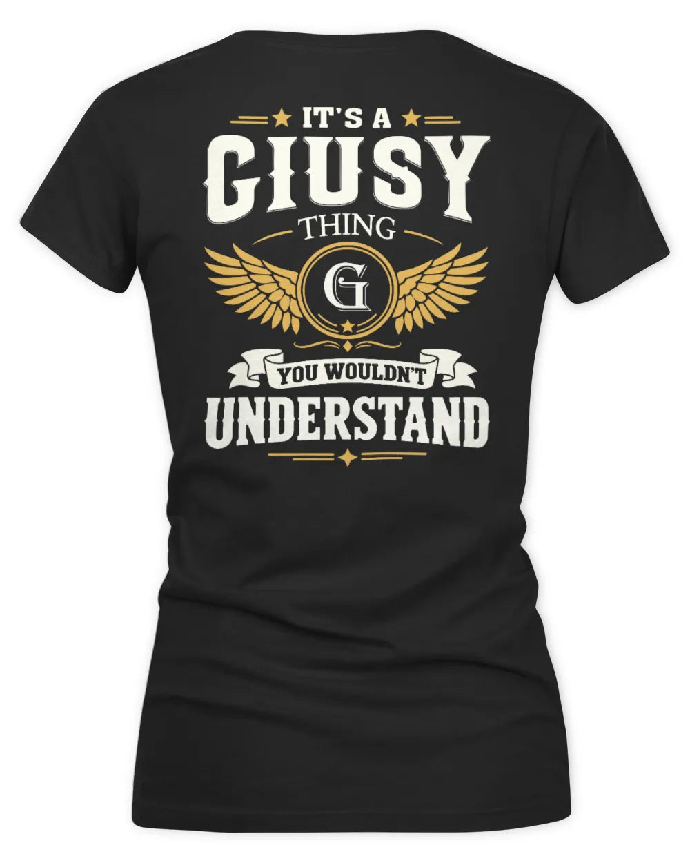 GIUSY KT06-M008 It’s a [NAME] Thing – You Wouldn’t Understand | Personalized Vintage T-Shirt - Women's V-Neck T-Shirt - Black