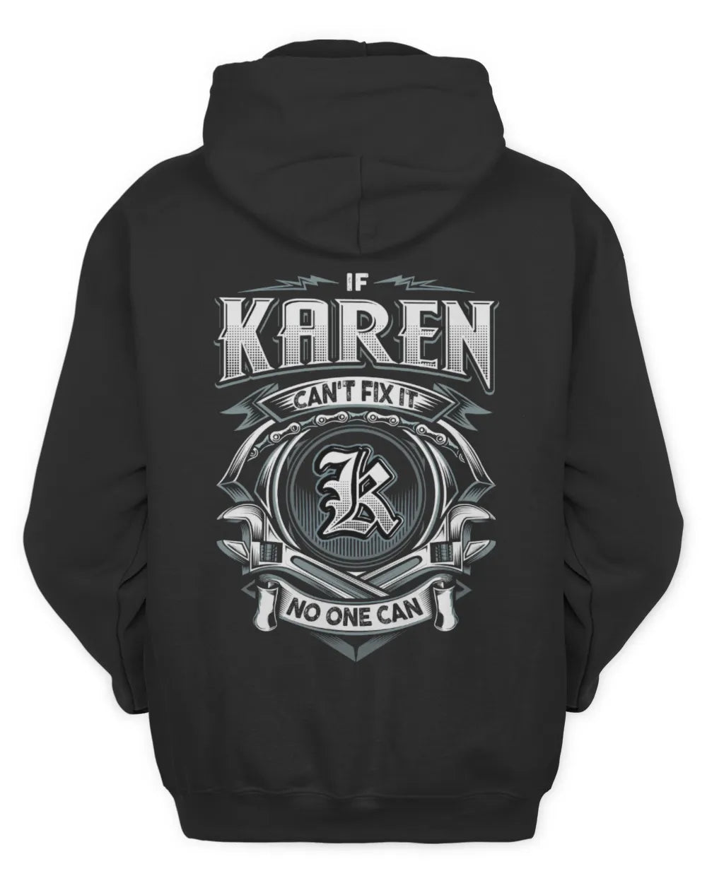 KAREN AP81-K4-626 - Personalized Ahmed Quote Apparel “If Ahmed Can't Fix It, No One Can” - Unisex Hoodie - Black