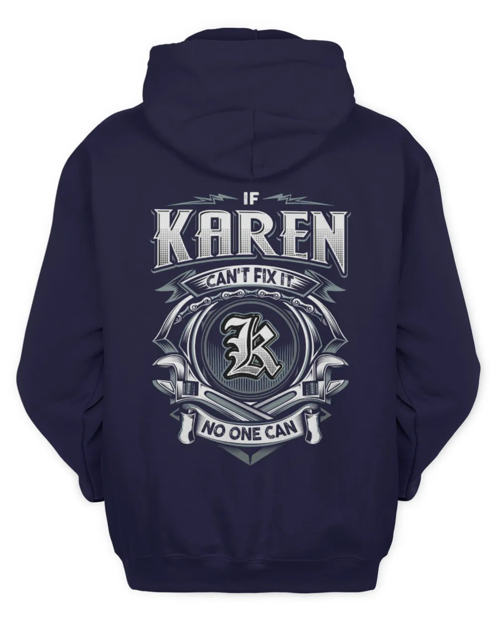 KAREN AP81-K4-626 - Personalized Ahmed Quote Apparel “If Ahmed Can't Fix It, No One Can” - Unisex Hoodie - Navy