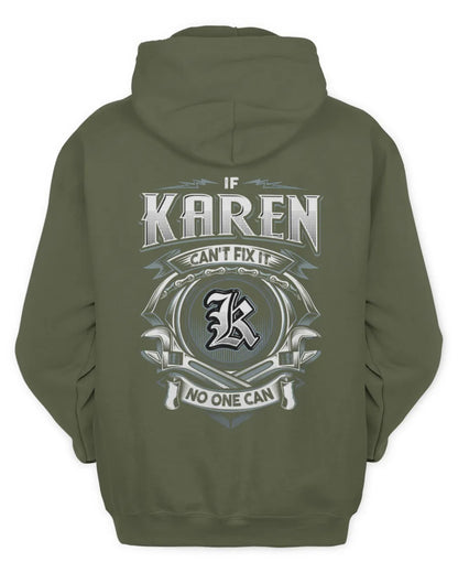 KAREN AP81-K4-626 - Personalized Ahmed Quote Apparel “If Ahmed Can't Fix It, No One Can” - Unisex Hoodie - Military Green