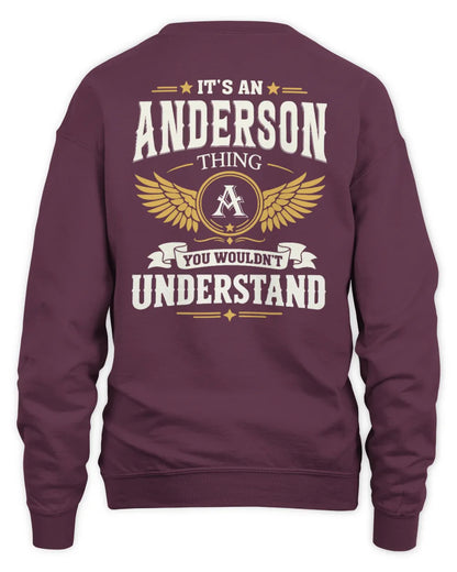 ANDERSON KT06-M008 It’s a [NAME] Thing – You Wouldn’t Understand | Personalized Vintage T-Shirt - Unisex Sweatshirt - Maroon