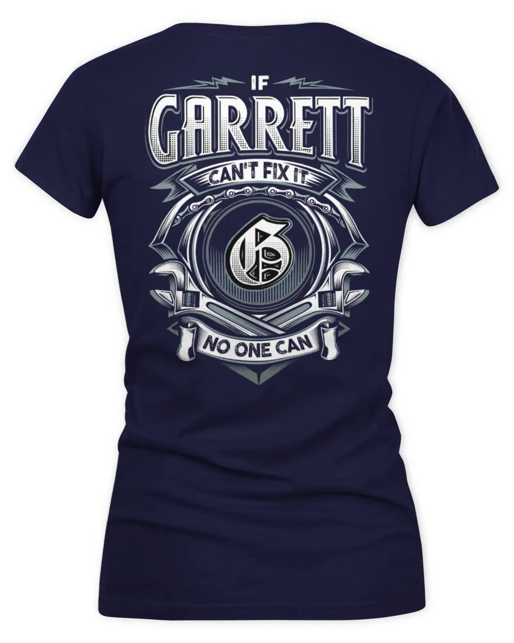 GARRETT AP81-K4-626 - Personalized Ahmed Quote Apparel “If Ahmed Can't Fix It, No One Can” - Women's V-Neck T-Shirt - Navy