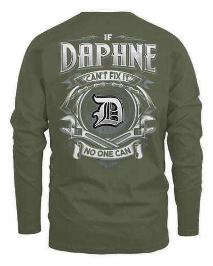 DAPHNE AP81-K4-626 - Personalized Ahmed Quote Apparel “If Ahmed Can't Fix It, No One Can” - Men's Long Sleeved T-Shirt - Military Green