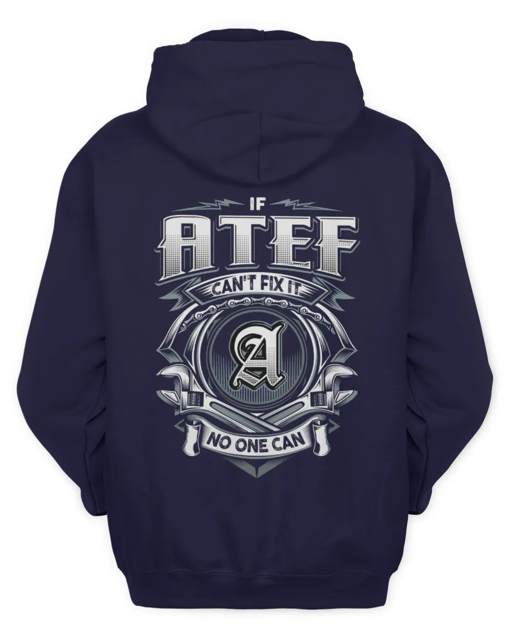 ATEF AP81-K4-626 - Personalized Ahmed Quote Apparel “If Ahmed Can't Fix It, No One Can” - Unisex Hoodie - Navy