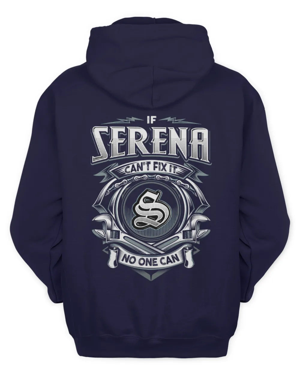 SERENA AP81-K4-626 - Personalized Ahmed Quote Apparel “If Ahmed Can't Fix It, No One Can” - Unisex Hoodie - Navy