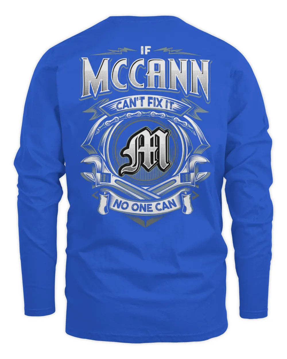 MCCANN AP81-K4-626 - Personalized Ahmed Quote Apparel “If Ahmed Can't Fix It, No One Can” - Men's Long Sleeved T-Shirt - Royal