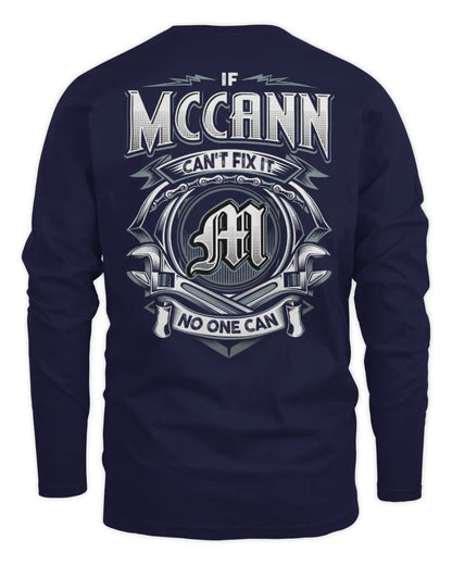 MCCANN AP81-K4-626 - Personalized Ahmed Quote Apparel “If Ahmed Can't Fix It, No One Can” - Men's Long Sleeved T-Shirt - Navy