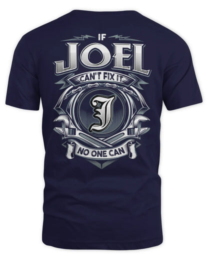 JOEL AP81-K4-626 - Personalized Ahmed Quote Apparel “If Ahmed Can't Fix It, No One Can” - Unisex Standard T-Shirt - Navy