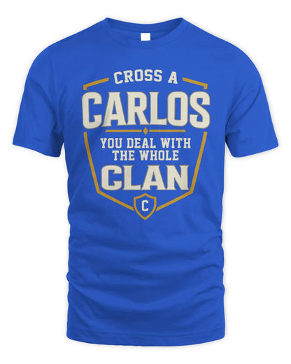 CARLOS NT1-K008 Cross A/An NAME, You Deal With the Whole Clan | Personalized Vintage T-Shirt - Unisex Standard T-Shirt - Royal