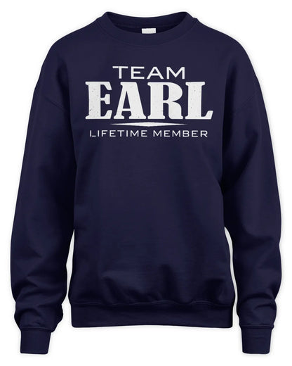 EARL BL62-K4-128 - Personalized “Team NAME Lifetime Member” - Unisex Sweatshirt - Navy