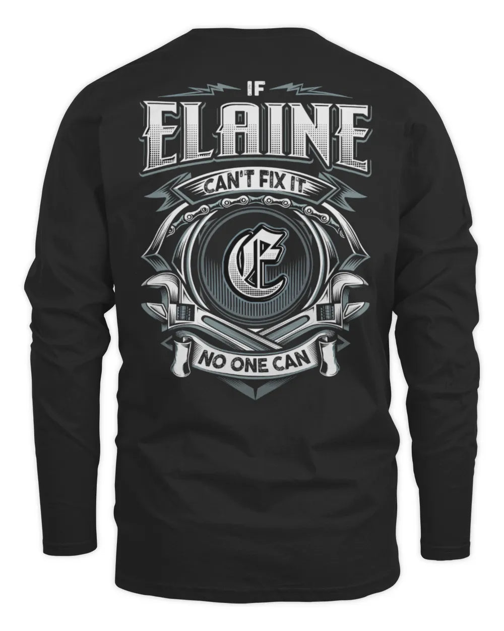 ELAINE AP81-K4-626 - Personalized Ahmed Quote Apparel “If Ahmed Can't Fix It, No One Can” - Men's Long Sleeved T-Shirt - Black