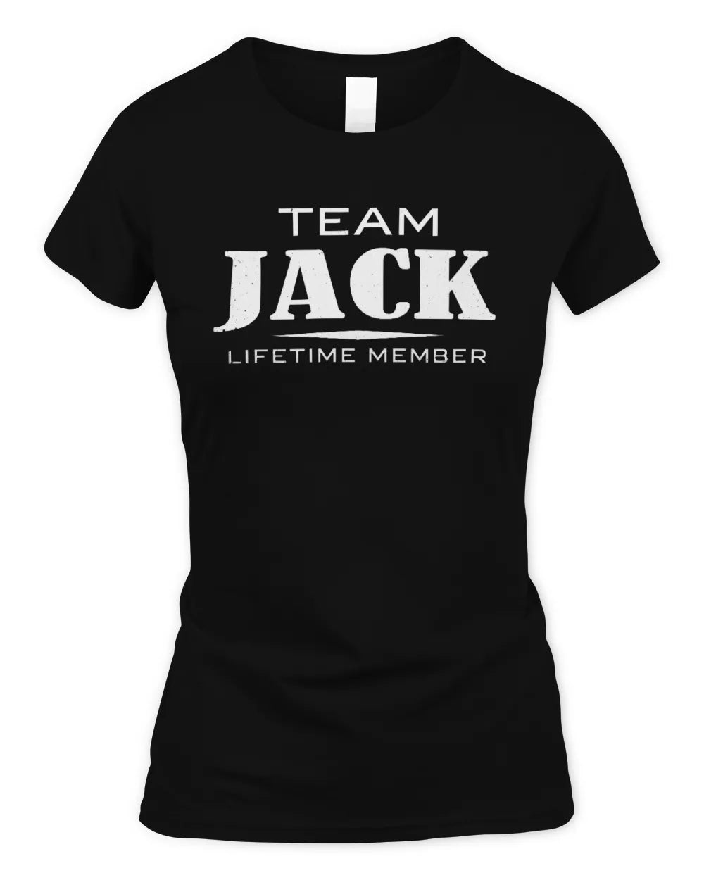 JACK BL62-K4-128 - Personalized “Team NAME Lifetime Member” - Women's Standard T-Shirt - Black