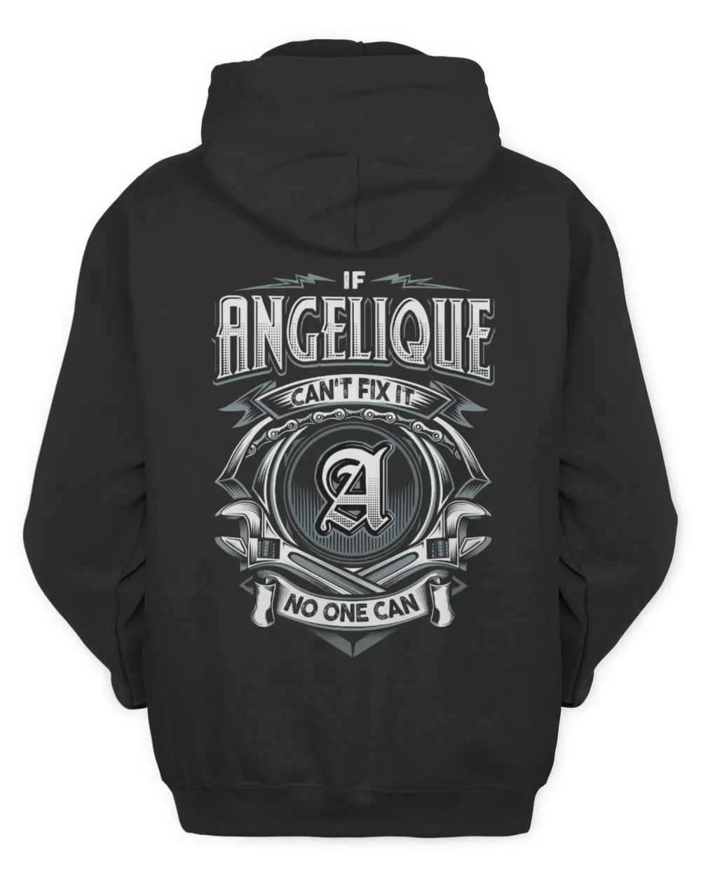 ANGELIQUE AP81-K4-626 - Personalized Ahmed Quote Apparel “If Ahmed Can't Fix It, No One Can” - Unisex Hoodie - Black