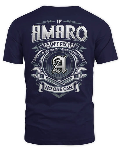 AMARO AP81-K4-626 - Personalized Ahmed Quote Apparel “If Ahmed Can't Fix It, No One Can” - Unisex Standard T-Shirt - Navy