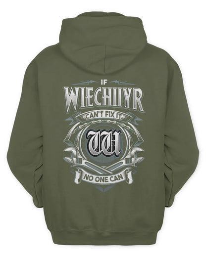 WIECHIIYR AP81-K4-626 - Personalized Ahmed Quote Apparel “If Ahmed Can't Fix It, No One Can” - Unisex Hoodie - Military Green