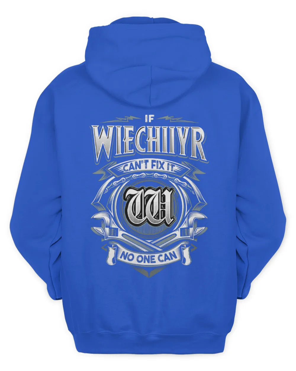 WIECHIIYR AP81-K4-626 - Personalized Ahmed Quote Apparel “If Ahmed Can't Fix It, No One Can” - Unisex Hoodie - Royal