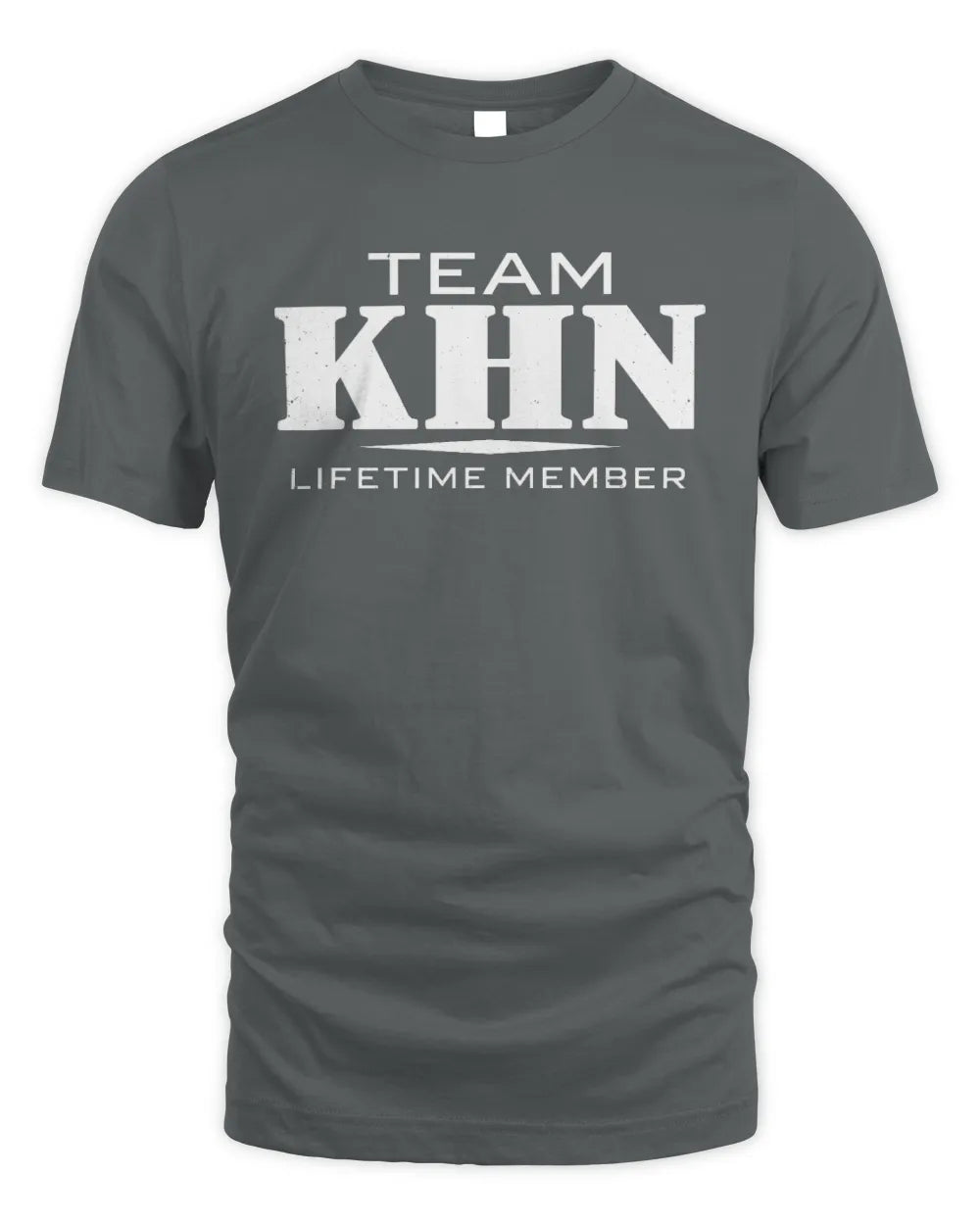 KHN BL62-K4-128 - Personalized “Team NAME Lifetime Member” - Unisex Standard T-Shirt - Charcoal