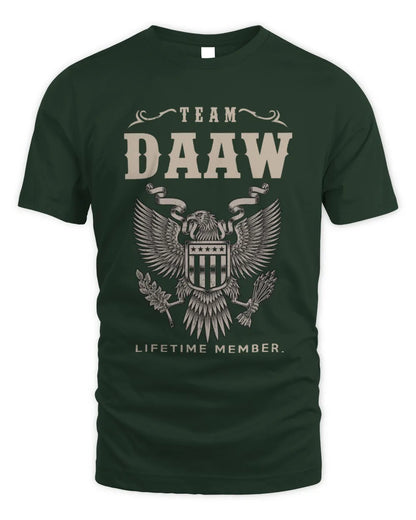 DAAW TP06-K82 – Personalized Classic Style Apparel “Team NAME Lifetime Member” - Unisex Standard T-Shirt - Forest Green