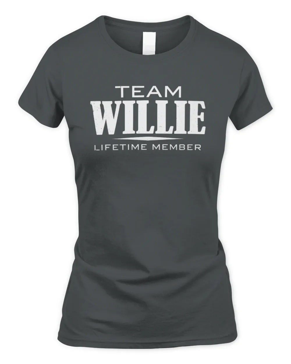 WILLIE BL62-K4-128 - Personalized “Team NAME Lifetime Member” - Women's Standard T-Shirt - Charcoal