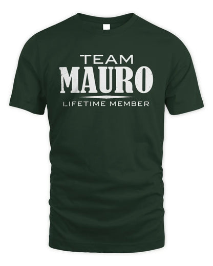 MAURO BL62-K4-128 - Personalized “Team NAME Lifetime Member” - Unisex Standard T-Shirt - Forest Green