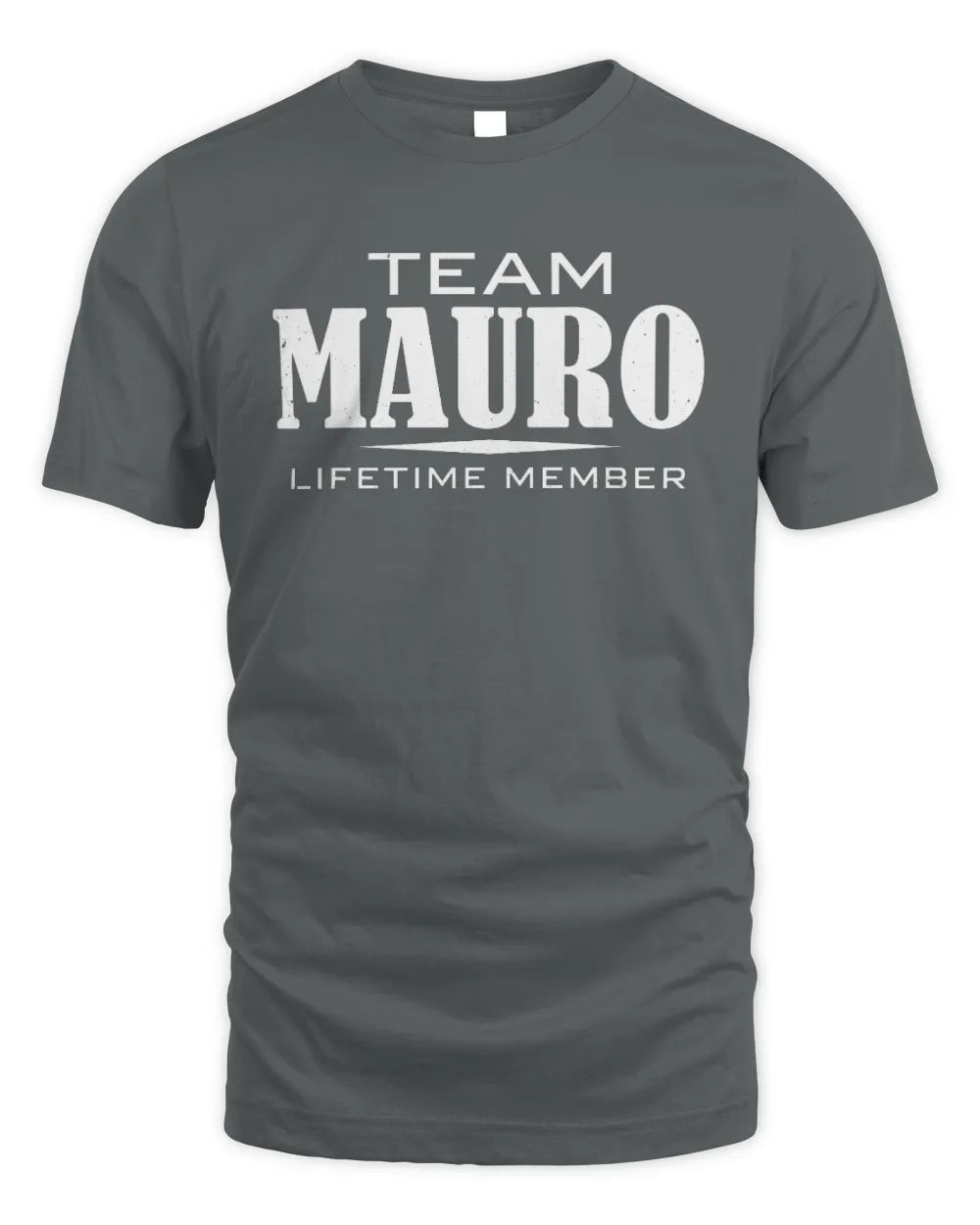 MAURO BL62-K4-128 - Personalized “Team NAME Lifetime Member” - Unisex Standard T-Shirt - Charcoal