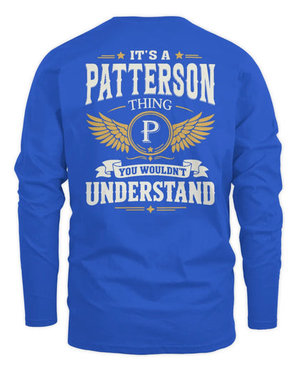 PATTERSON KT06-M008 It’s a [NAME] Thing – You Wouldn’t Understand | Personalized Vintage T-Shirt - Men's Long Sleeved T-Shirt - Royal