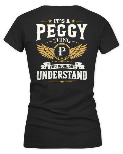 PEGGY KT06-M008 It’s a [NAME] Thing – You Wouldn’t Understand | Personalized Vintage T-Shirt - Women's V-Neck T-Shirt - Black