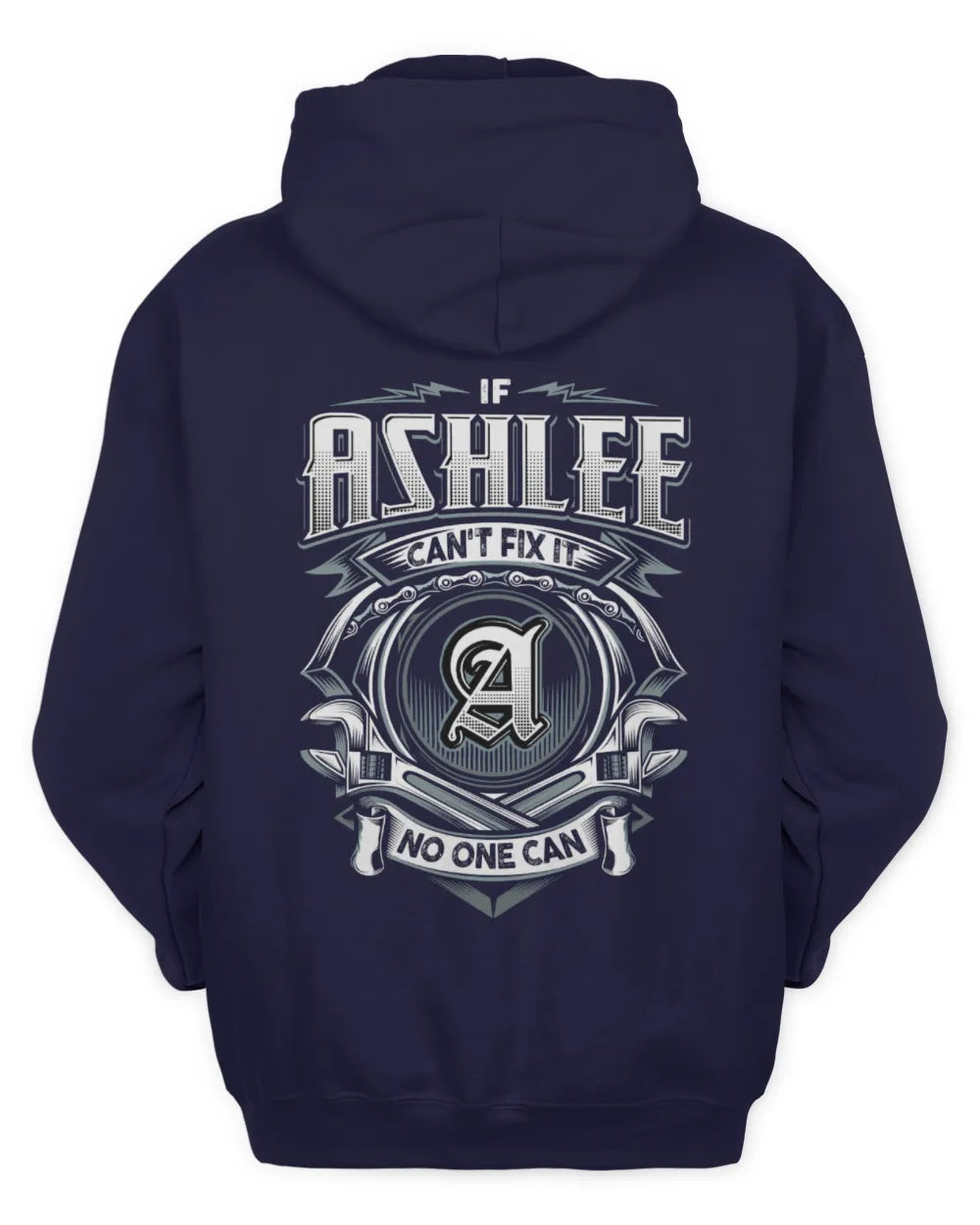 ASHLEE AP81-K4-626 - Personalized Ahmed Quote Apparel “If Ahmed Can't Fix It, No One Can” - Unisex Hoodie - Navy