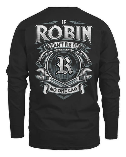 ROBIN AP81-K4-626 - Personalized Ahmed Quote Apparel “If Ahmed Can't Fix It, No One Can” - Men's Long Sleeved T-Shirt - Black