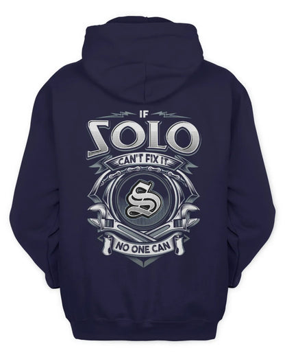 SOLO AP81-K4-626 - Personalized Ahmed Quote Apparel “If Ahmed Can't Fix It, No One Can” - Unisex Hoodie - Navy